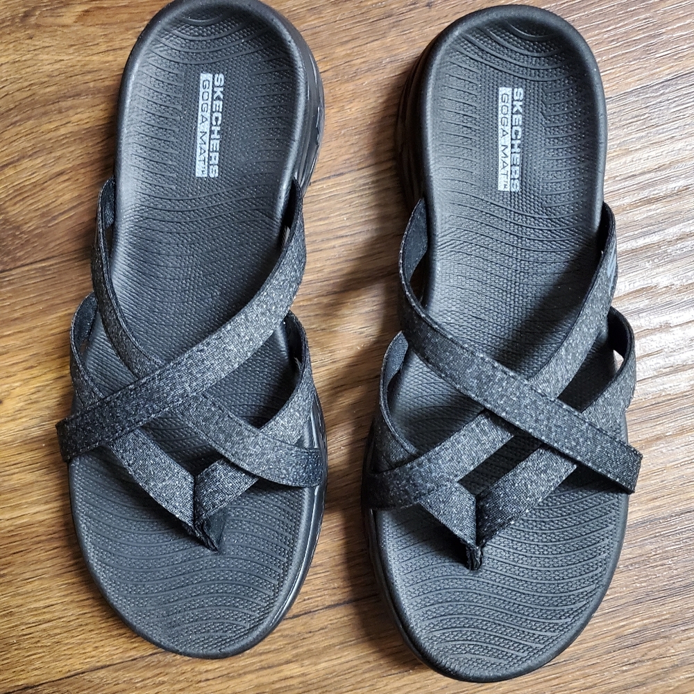 Skechers Goga Mat On The Go Sandals Size 6